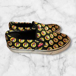 Bucees Buc-ees Beaver Canvas Slip On Shoes Vans Style women’s 9/ Men’s 7